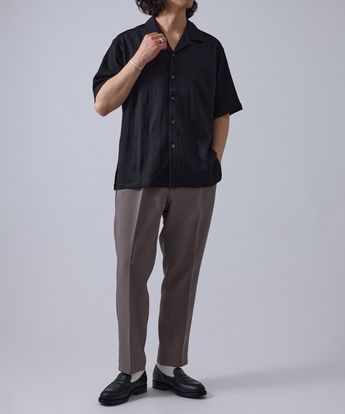  j.n.r.d（ジェー・エヌ・アール・ディー）の「【軽量・ドライタッチ】ライトクレープリラックスシャツ（シャツ/ブラウス・メンズ・ブラック/グレー/キナリ・M/L/LL）」の14枚目の写真