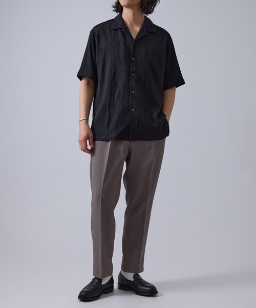  j.n.r.d（ジェー・エヌ・アール・ディー）の「【軽量・ドライタッチ】ライトクレープリラックスシャツ（シャツ/ブラウス・メンズ・ブラック/グレー/キナリ・M/L/LL）」の15枚目の写真
