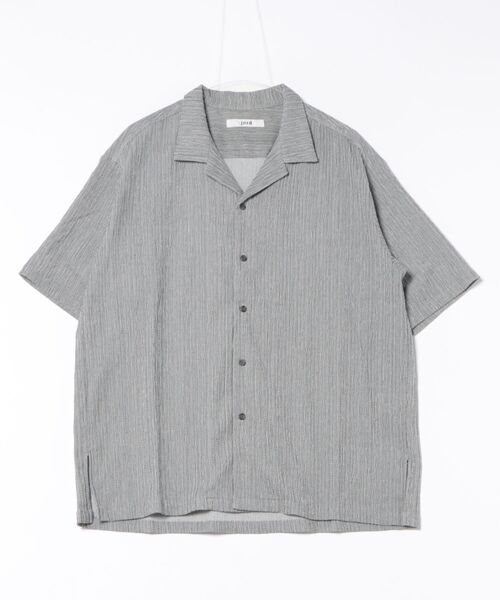  j.n.r.d（ジェー・エヌ・アール・ディー）の「【軽量・ドライタッチ】ライトクレープリラックスシャツ（シャツ/ブラウス・メンズ・ブラック/グレー/キナリ・M/L/LL）」の5枚目の写真