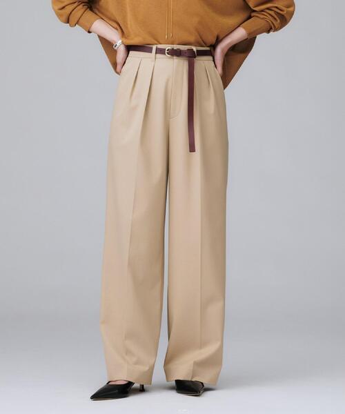 UNTITLED（アンタイトル）の「【洗える/はっ水/後ろウエストゴム】ストレッチ2タックワイドパンツ（その他パンツ・レディース・ベージュ/ダークブラウン/ブラック・50/48/46/44/42/04/03/02/01/00）」の16枚目の写真
