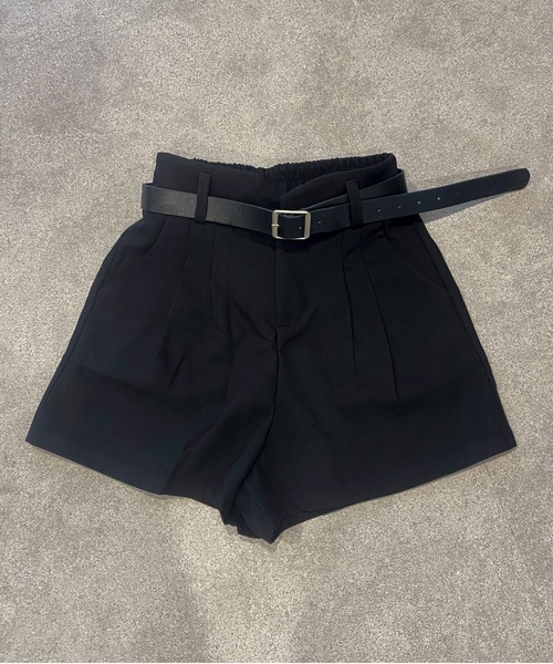 Mejoul(メジュール)の「【ベルト付き】タックショートスラックス(その他パンツ・レディース・ブラウン/ブラック・M/L)」の7枚目の写真