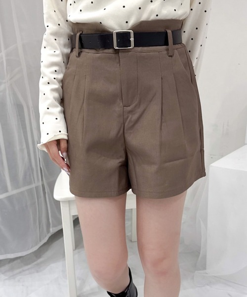 Mejoul(メジュール)の「【ベルト付き】タックショートスラックス(その他パンツ・レディース・ブラウン/ブラック・M/L)」の14枚目の写真