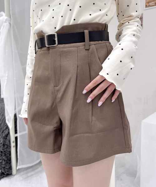 Mejoul(メジュール)の「【ベルト付き】タックショートスラックス(その他パンツ・レディース・ブラウン/ブラック・M/L)」の17枚目の写真