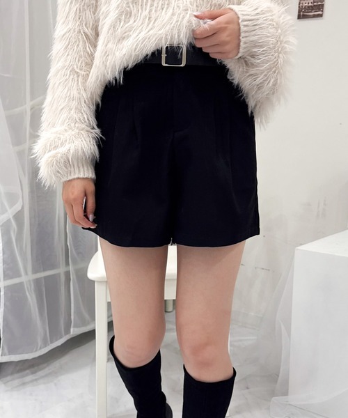 Mejoul(メジュール)の「【ベルト付き】タックショートスラックス(その他パンツ・レディース・ブラウン/ブラック・M/L)」の12枚目の写真