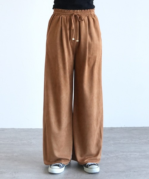 reca（レカ）の「スェード風イージーパンツ（その他パンツ・レディース・ブラウン/アイボリー/キャメル・M）」の13枚目の写真