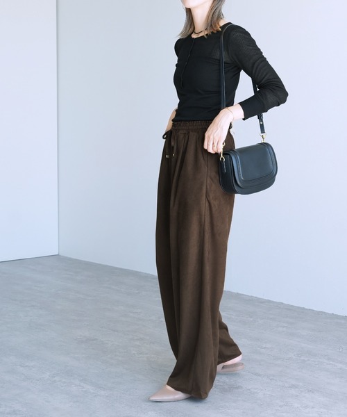 スェード風イージーパンツ（その他パンツ）｜reca（レカ）の