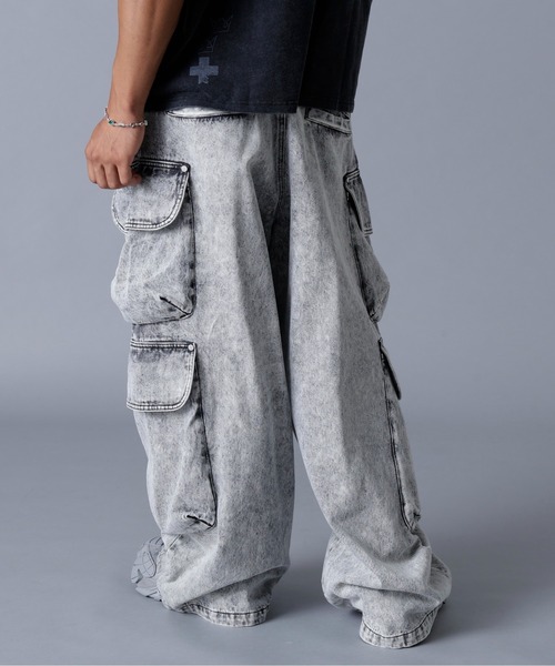 DANKE SCHON(ダンケシェーン)の「DankeSchon/ダンケシェーン/12OZ CHEMICAL DENIM CARGO(デニムパンツ・メンズ・ブラック/グレー・S/M/L)」の4枚目の写真