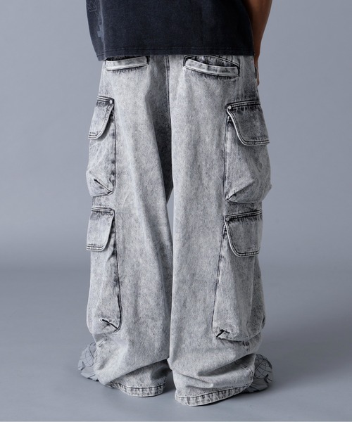 DANKE SCHON(ダンケシェーン)の「DankeSchon/ダンケシェーン/12OZ CHEMICAL DENIM CARGO(デニムパンツ・メンズ・ブラック/グレー・S/M/L)」の5枚目の写真