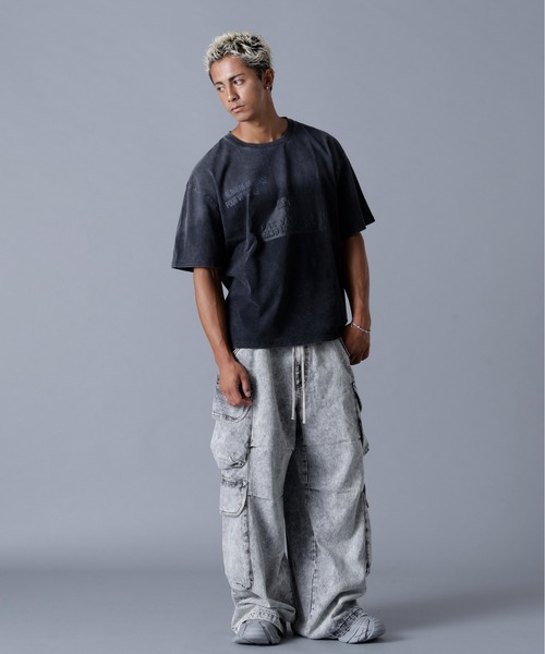 DANKE SCHON(ダンケシェーン)の「DankeSchon/ダンケシェーン/12OZ CHEMICAL DENIM CARGO(デニムパンツ・メンズ・ブラック/グレー・S/M/L)」の6枚目の写真