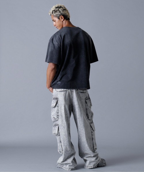 DANKE SCHON(ダンケシェーン)の「DankeSchon/ダンケシェーン/12OZ CHEMICAL DENIM CARGO(デニムパンツ・メンズ・ブラック/グレー・S/M/L)」の9枚目の写真