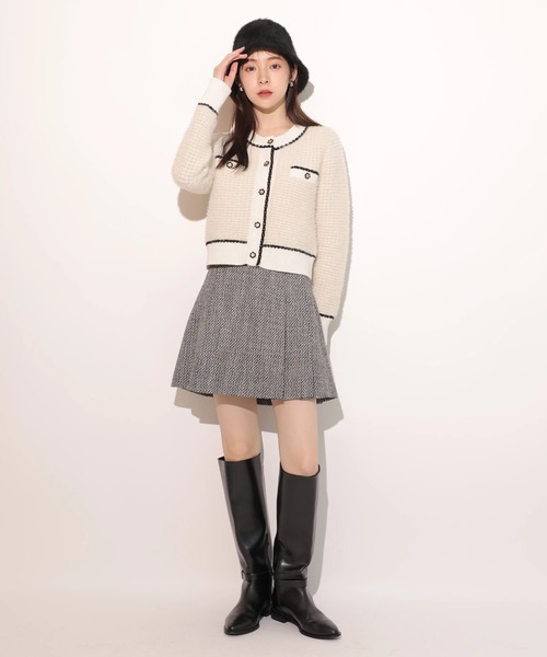 Rirandture（リランドチュール）の「ビット付ツィードミニスカート（スカート・レディース・ブラック系その他・2/1/0）」の4枚目の写真