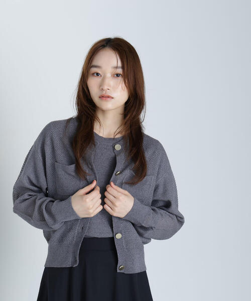 セール】◇ベロアタッチアンサンブル（カーディガン/ボレロ）｜NATURAL