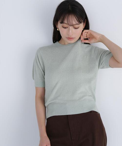 NATURAL BEAUTY BASIC（ナチュラルビューティーベーシック）の「◇ベロアタッチアンサンブル（カーディガン/ボレロ・レディース・ライトグリーン/ブラウン/グレー・FREE）」の18枚目の写真