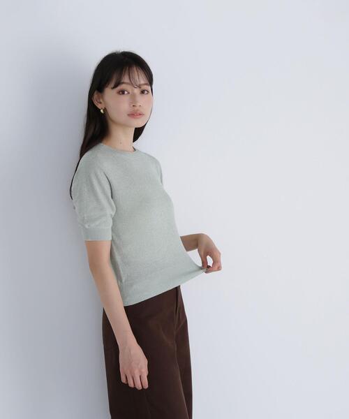 NATURAL BEAUTY BASIC（ナチュラルビューティーベーシック）の「◇ベロアタッチアンサンブル（カーディガン/ボレロ・レディース・ライトグリーン/ブラウン/グレー・FREE）」の19枚目の写真