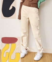 HIGASHI（ヒガシ）の「ribbon hem denim trousers（デニムパンツ）」