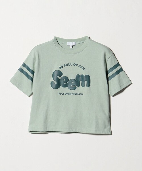 green label relaxing（グリーンレーベルリラクシング）の「テンジク ロゴプリント Tシャツ / キッズ  100cm-130cm（Tシャツ/カットソー・キッズ・ナチュラル/ライム/ネイビー・120cm/130cm/100cm/110cm）」の2枚目の写真