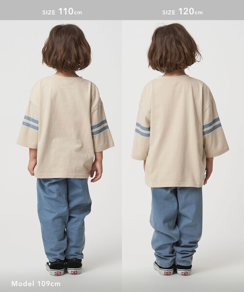 green label relaxing（グリーンレーベルリラクシング）の「テンジク ロゴプリント Tシャツ / キッズ  100cm-130cm（Tシャツ/カットソー・キッズ・ナチュラル/ライム/ネイビー・120cm/130cm/100cm/110cm）」の8枚目の写真