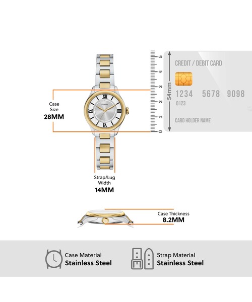 FOSSIL(フォッシル)の「フォッシル 腕時計 レディース アナログ ステンレス ES5422(アナログ腕時計・レディース・マルチ・FREE)」の5枚目の写真
