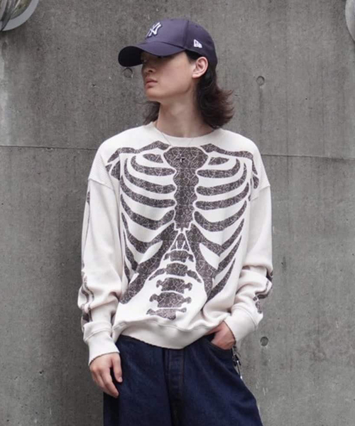 SCREEN STARS(スクリーンスターズ)の「SCREEN STARS 別注 グラインダーワッフル L/S / Screen Stars EX Grinded Waffle L/S(Tシャツ/カットソー・メンズ・アイボリー/ブラック/グレー・LARGE/MEDIUM)」の2枚目の写真