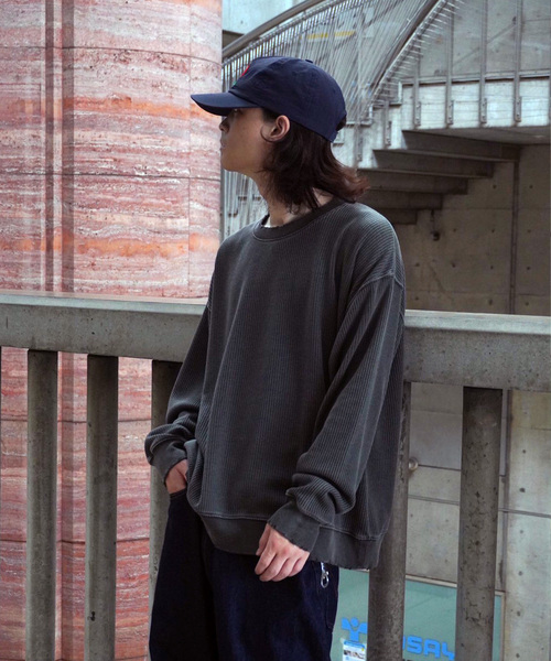 SCREEN STARS(スクリーンスターズ)の「SCREEN STARS 別注 グラインダーワッフル L/S / Screen Stars EX Grinded Waffle L/S(Tシャツ/カットソー・メンズ・アイボリー/ブラック/グレー・LARGE/MEDIUM)」の17枚目の写真