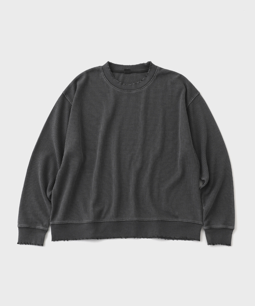 SCREEN STARS(スクリーンスターズ)の「SCREEN STARS 別注 グラインダーワッフル L/S / Screen Stars EX Grinded Waffle L/S(Tシャツ/カットソー・メンズ・アイボリー/ブラック/グレー・LARGE/MEDIUM)」の16枚目の写真