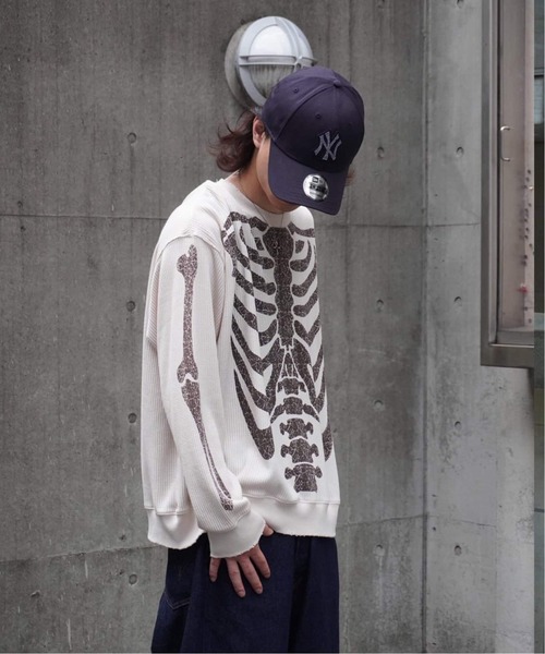 SCREEN STARS(スクリーンスターズ)の「SCREEN STARS 別注 グラインダーワッフル L/S / Screen Stars EX Grinded Waffle L/S(Tシャツ/カットソー・メンズ・アイボリー/ブラック/グレー・LARGE/MEDIUM)」の9枚目の写真