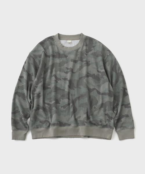 SCREEN STARS(スクリーンスターズ)の「SCREEN STARS 別注 グラインダーワッフル L/S / Screen Stars EX Grinded Waffle L/S(Tシャツ/カットソー・メンズ・アイボリー/ブラック/グレー・LARGE/MEDIUM)」の4枚目の写真