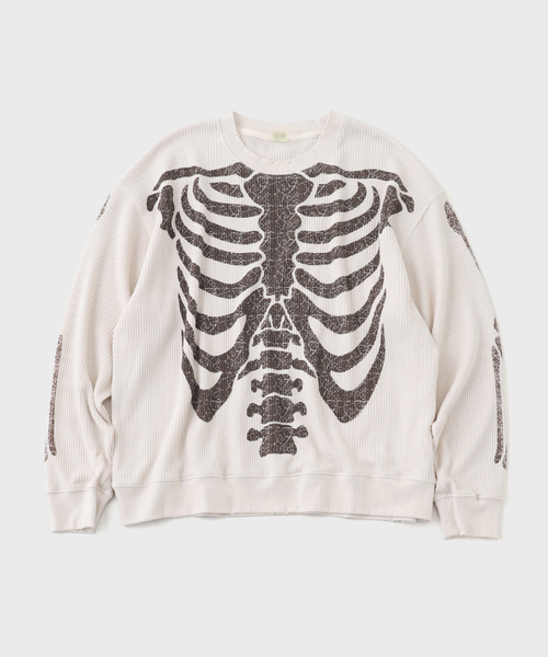 SCREEN STARS(スクリーンスターズ)の「SCREEN STARS 別注 グラインダーワッフル L/S / Screen Stars EX Grinded Waffle L/S(Tシャツ/カットソー・メンズ・アイボリー/ブラック/グレー・LARGE/MEDIUM)」の18枚目の写真