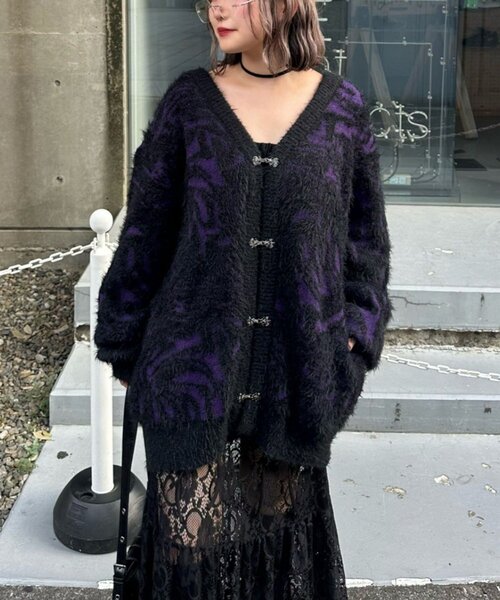 Mavie..7】マーブルニットカーディガン（カーディガン/ボレロ）｜Mavie