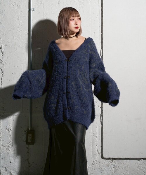 Mavie..7】マーブルニットカーディガン（カーディガン/ボレロ）｜Mavie