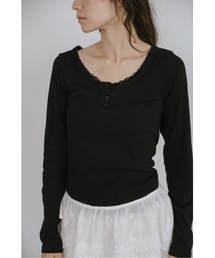 duei | レースヘンリーネックロングスリーブトップス(Tシャツ/カットソー)