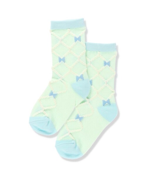 BRANSHES（ブランシェス）の「キルトリボンソックス（ソックス/靴下・キッズ・サックスブルー/グレー・19-21cm/13-15cm/16-18cm）」の3枚目の写真