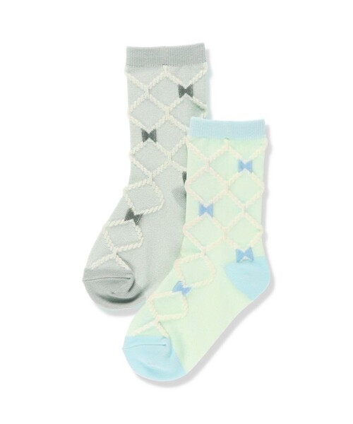 BRANSHES（ブランシェス）の「キルトリボンソックス（ソックス/靴下・キッズ・サックスブルー/グレー・19-21cm/13-15cm/16-18cm）」の7枚目の写真