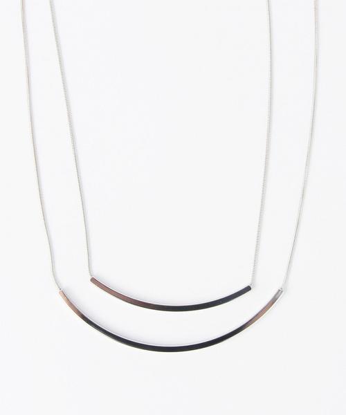 SHIPS(シップス)の「2連カーブネックレス(ネックレス・レディース・ゴールド/シルバー・ONE SIZE)」の2枚目の写真