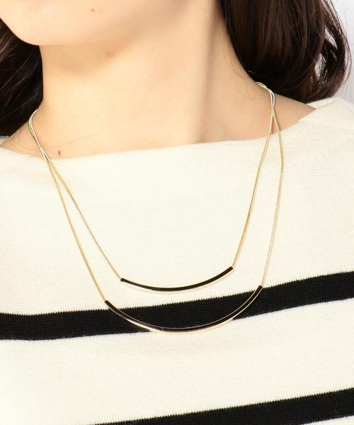 SHIPS(シップス)の「2連カーブネックレス(ネックレス・レディース・ゴールド/シルバー・ONE SIZE)」の7枚目の写真
