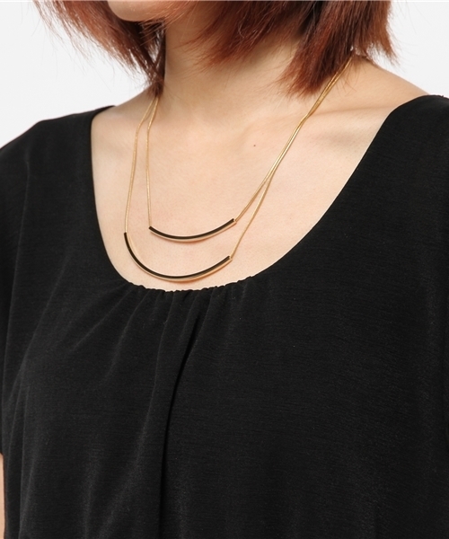 SHIPS(シップス)の「2連カーブネックレス(ネックレス・レディース・ゴールド/シルバー・ONE SIZE)」の5枚目の写真