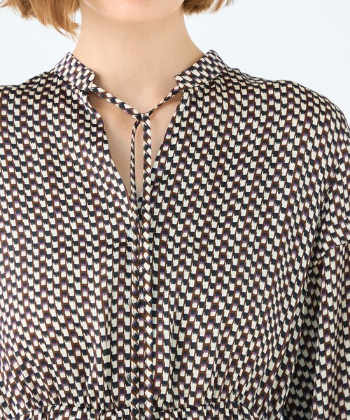 Ballsey ボールジィ ドットプリントギャザーワンピース34 Ballsey