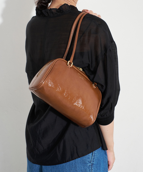 CHRISTIAN VILLA(クリスチャンヴィラ)の「CHRISTIAN VILLA/クリスチャン ヴィラ ロングハンドルバッグ 6282(ショルダーバッグ・レディース・ブラウン/ベージュ・FREE)」の6枚目の写真