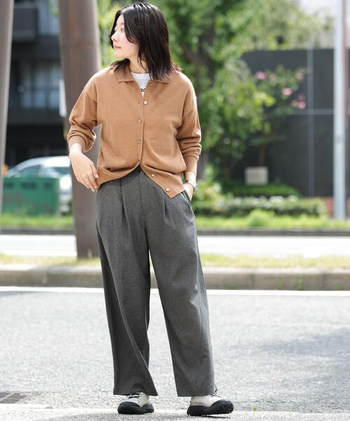 EKAL（エカル）の「タックカーブラインパンツ（その他パンツ・レディース・ブラック/グレー/キャメル・ONE）」の9枚目の写真