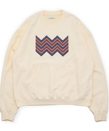 【MATSUFUJI】 Beads Embroidery Sweat Shirt