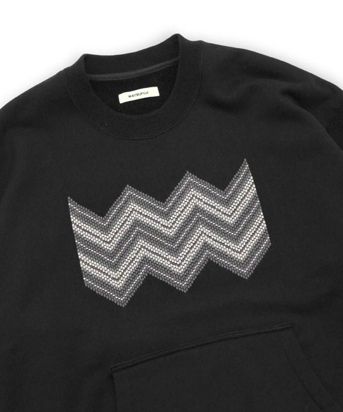 MATSUFUJI(マツフジ)の「【MATSUFUJI】 Beads Embroidery Sweat Shirt(スウェット・メンズ・オフホワイト/オリーブ/ブラック・3)」の6枚目の写真