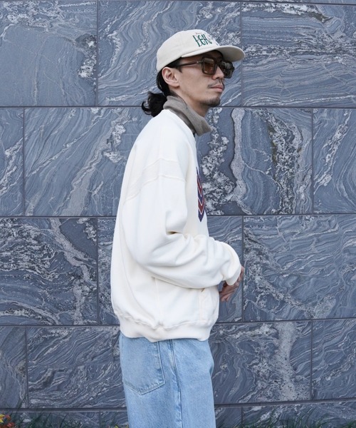MATSUFUJI(マツフジ)の「【MATSUFUJI】 Beads Embroidery Sweat Shirt(スウェット・メンズ・オフホワイト/オリーブ/ブラック・3)」の13枚目の写真