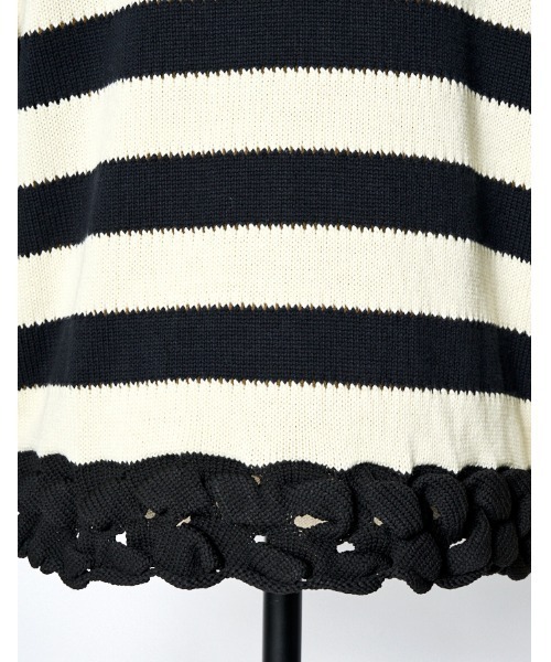 RUMCHE（ラムシェ）の「Bond Yarn Cardigan / ボンドヤーンカーディガン（カーディガン/ボレロ・レディース・ホワイト×ブラック/ブラック・FREE）」の10枚目の写真