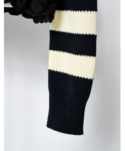 RUMCHE（ラムシェ）の「Bond Yarn Cardigan / ボンドヤーンカーディガン（カーディガン/ボレロ・レディース・ホワイト×ブラック/ブラック・FREE）」の9枚目の写真