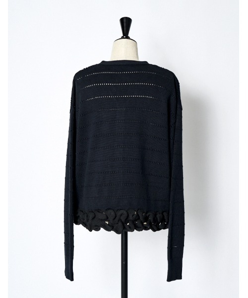 RUMCHE（ラムシェ）の「Bond Yarn Cardigan / ボンドヤーンカーディガン（カーディガン/ボレロ・レディース・ホワイト×ブラック/ブラック・FREE）」の15枚目の写真