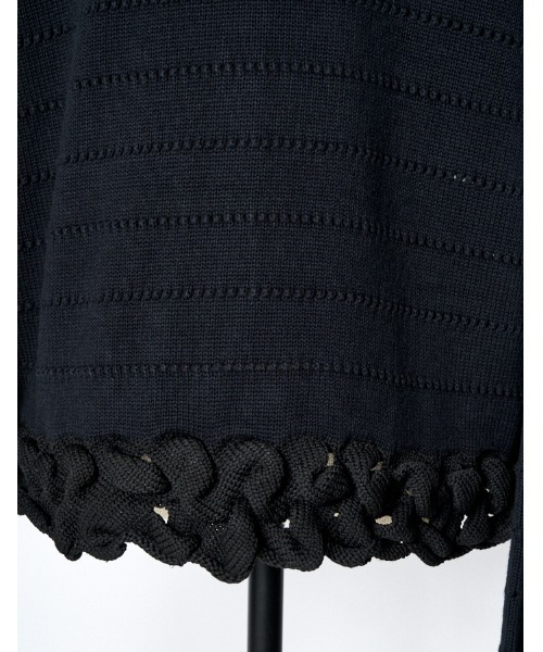 RUMCHE（ラムシェ）の「Bond Yarn Cardigan / ボンドヤーンカーディガン（カーディガン/ボレロ・レディース・ホワイト×ブラック/ブラック・FREE）」の19枚目の写真