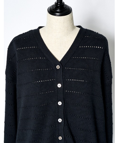 RUMCHE（ラムシェ）の「Bond Yarn Cardigan / ボンドヤーンカーディガン（カーディガン/ボレロ・レディース・ホワイト×ブラック/ブラック・FREE）」の16枚目の写真