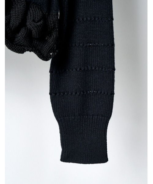 RUMCHE（ラムシェ）の「Bond Yarn Cardigan / ボンドヤーンカーディガン（カーディガン/ボレロ・レディース・ホワイト×ブラック/ブラック・FREE）」の18枚目の写真