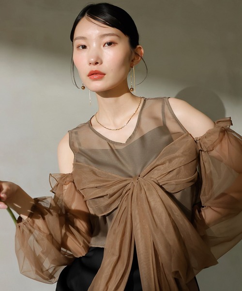 Kana（カナ）の「リボン チュール トップス Aライン ワンピース ドレス 2点セット パーティー 結婚式 お呼ばれ オケージョンドレス（ドレス・レディース・ライトグレー/ブラック系その他2/チャコールグレー・M）」の21枚目の写真