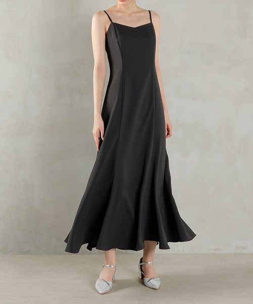 Kana（カナ）の「リボン チュール トップス Aライン ワンピース ドレス 2点セット パーティー 結婚式 お呼ばれ オケージョンドレス（ドレス・レディース・ライトグレー/ブラック系その他2/チャコールグレー・M）」の8枚目の写真